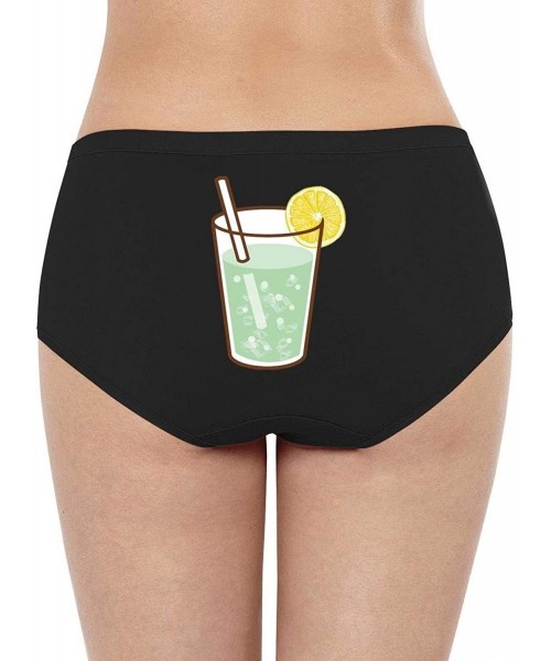 Panties Women Girls Cotton Stretch Cute Briefs Pretty Breathe Bikini Panties - Lemonade With Ice-1 - C918ZKCQAQY