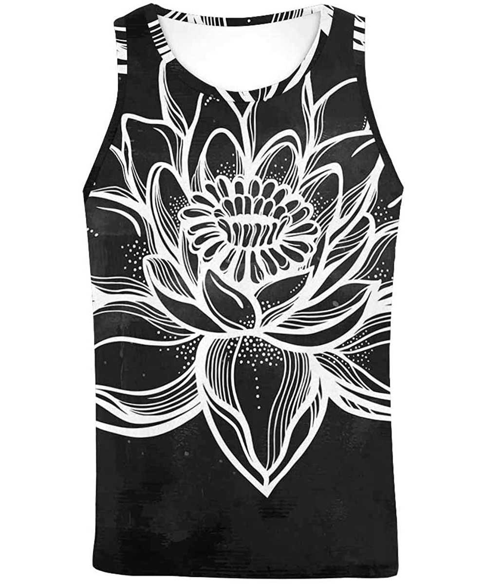 Undershirts Men's Muscle Gym Workout Training Sleeveless Tank Top Birds Light Colors - Multi6 - CO19D0YEW5Z