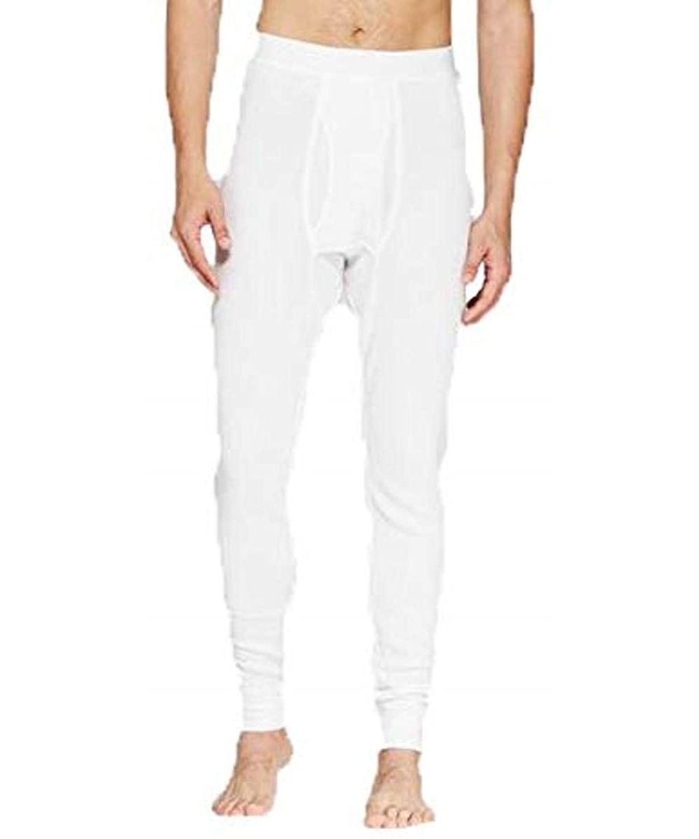 Thermal Underwear Men's Micro Cotton Blend Thermal Pants - White - CP18U4CWTIO
