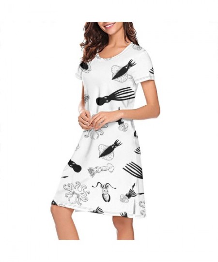 Nightgowns & Sleepshirts Women's Sleepwear Tops Chemise Nightgown Lingerie Girl Pajamas Beach Skirt Vest - White-72 - CZ198N4...