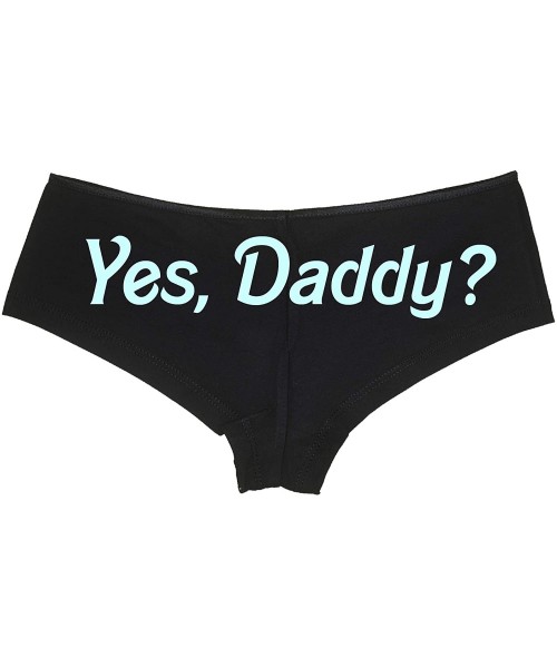 Panties Yes Daddy DDLG Black Boyshort for Daddys Little Slut Princess - Baby Blue - CO18NUTH03W
