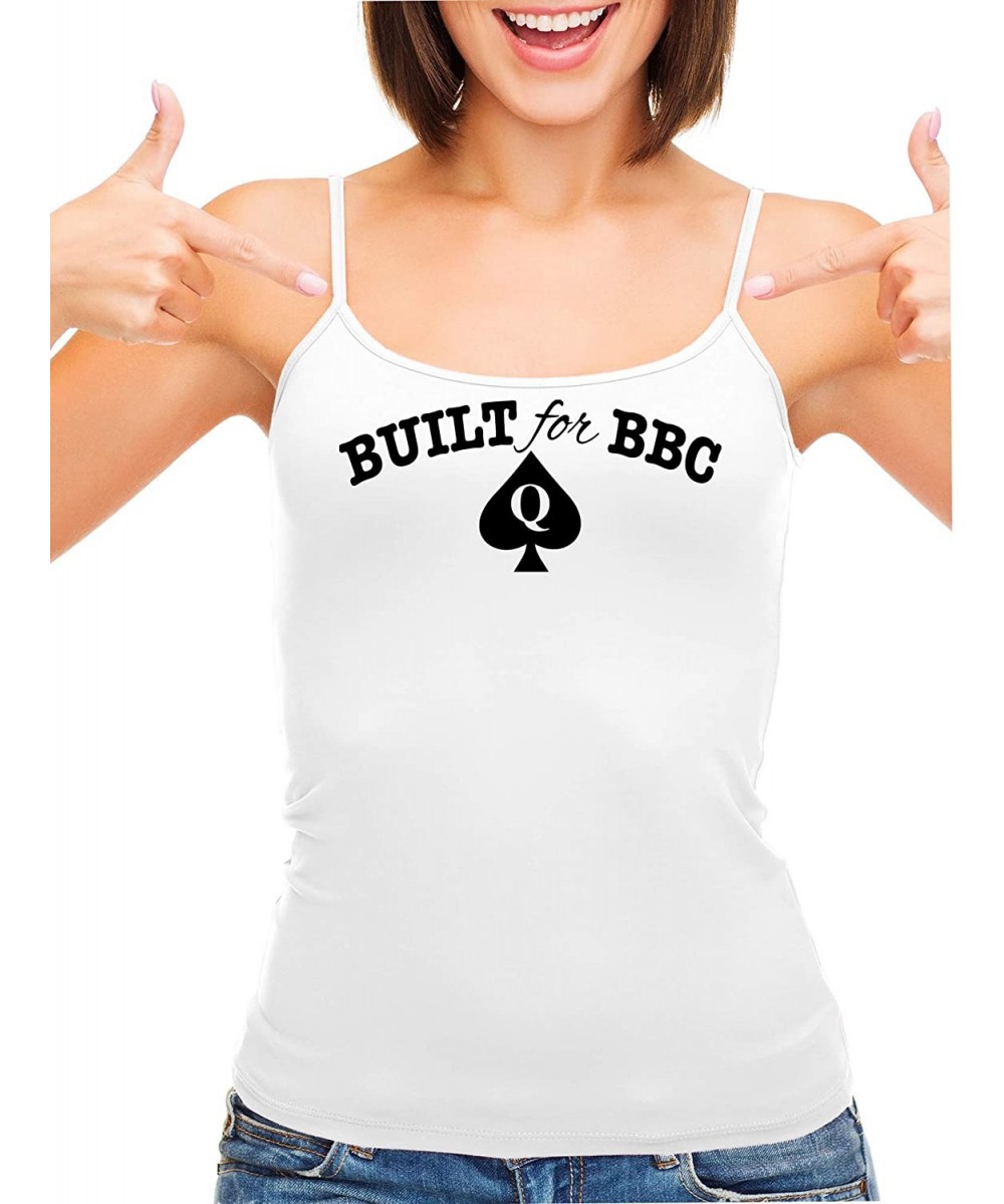 Camisoles & Tanks Built for BBC PAWG Queen of Spades QOS White Camisole Tank Top - Black - C0198OU8XYT
