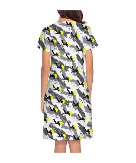 Nightgowns & Sleepshirts Women's Camo Camouflage Short Sleeve Nightgown Soft Sleeping Shirts Loungewear Nightshirts - Camo Ca...