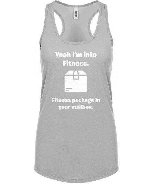 Camisoles & Tanks Fitness Package in Your Mailbox Womens Racerback Tank Top - Heather Grey - CH18KQ326TL