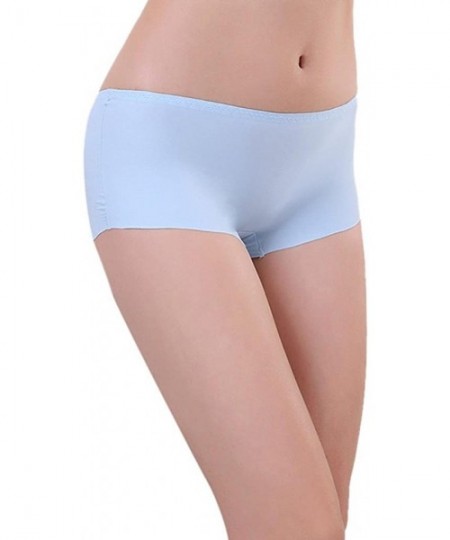 Panties Women's Stretch Seamless Boxer Briefs Comfort Spandex Modal Underwear Panty - Sky Blue - C1185204WGS