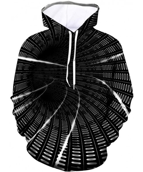Shapewear Unisex Hoodies 3D Print Galaxy Pullover Hooded Sweatshirt Hoodies with Big Pockets - Black - C219454996H