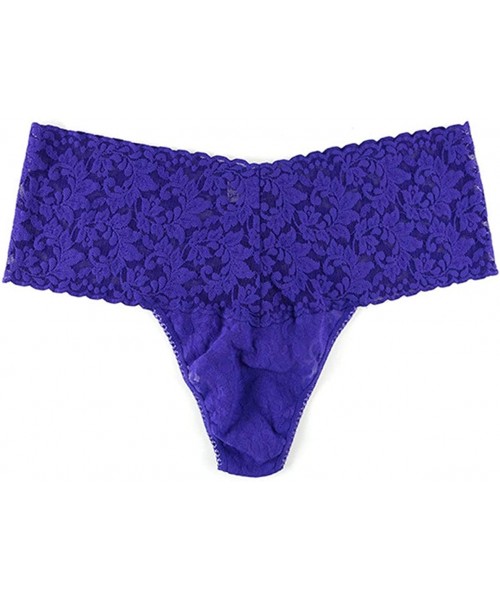 Panties Plus Size Retro Thong- One Size (14-24) - Night Sky - C7197MI2YAK
