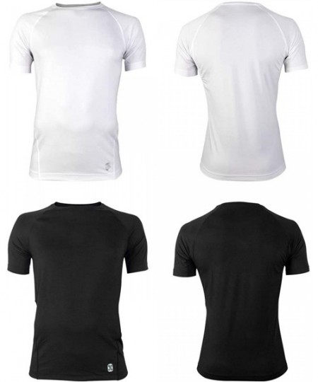 Undershirts Mens 2 Pack MAXCOOL Performance Mesh Layer Quick Dry Undershirts Top - 03_short Sleeve Assorted - C718W8KXHSH