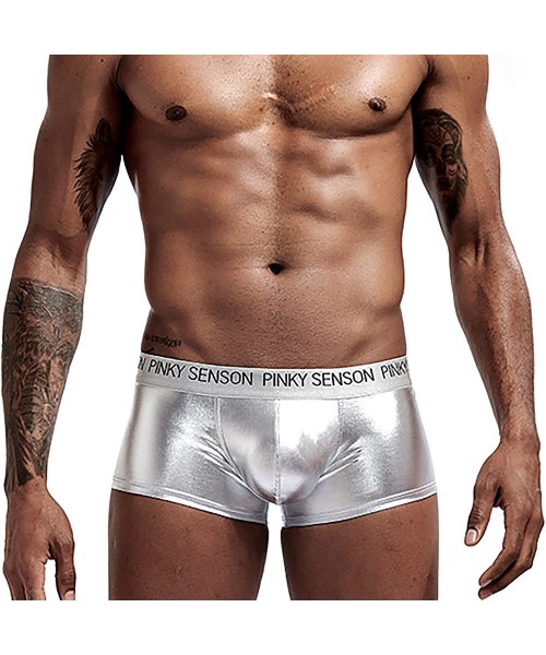 Boxer Briefs Mens Boxer Briefs Comfortable Breathable Polyester Sport Short Leg Underwear - White - CA18AGNWXCE