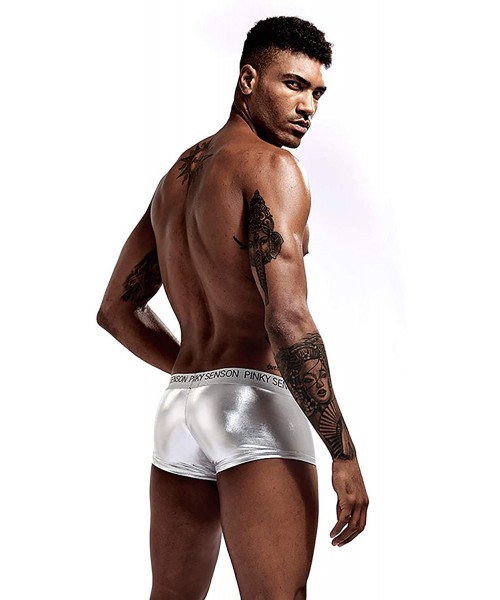 Boxer Briefs Mens Boxer Briefs Comfortable Breathable Polyester Sport Short Leg Underwear - White - CA18AGNWXCE