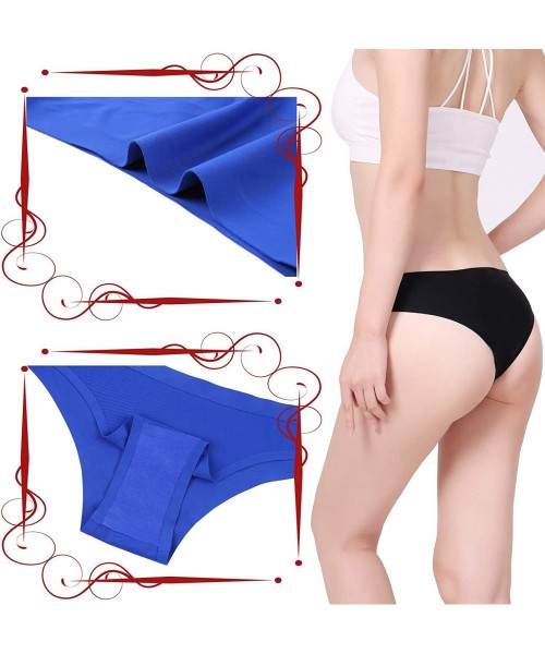 Panties Women's 5 Packs Hi Cut Hipster Panties Seamless Low-Rise Half Back Coverage Panty Sexy Bikini Underwear - CU18L6HMCOS