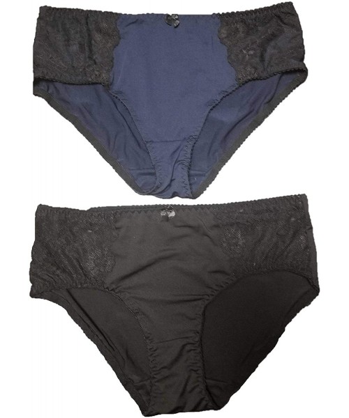 Panties Panties 2 Pack P5155 (2X- Black/Navy) - CW18ZHOLSZT
