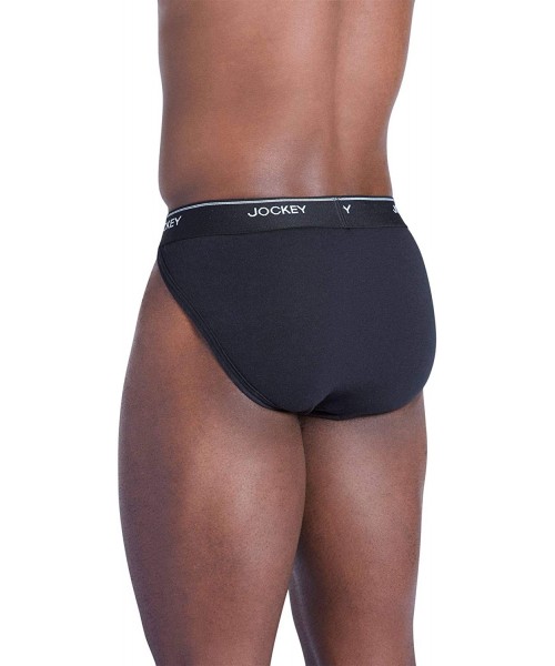 G-Strings & Thongs Men's Underwear Men's Elance String Bikini - 6 Pack - Black - CR197N0SOX5