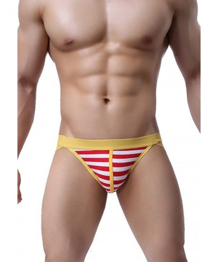 G-Strings & Thongs Mens Underwear Striped Pouch Jockstrip Bikini Thong Pack - Pk4 - CW185YZ72TH