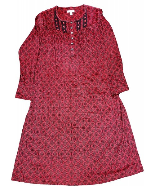 Nightgowns & Sleepshirts Red Dawn Print Long Sleeve Gown Nightgown - CP18ZK095MK