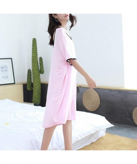 Nightgowns & Sleepshirts Womens Pregnant Maternity Nursing Sleepwear Pajamas Nightdress Pajamas - Pink - CJ190HOID70