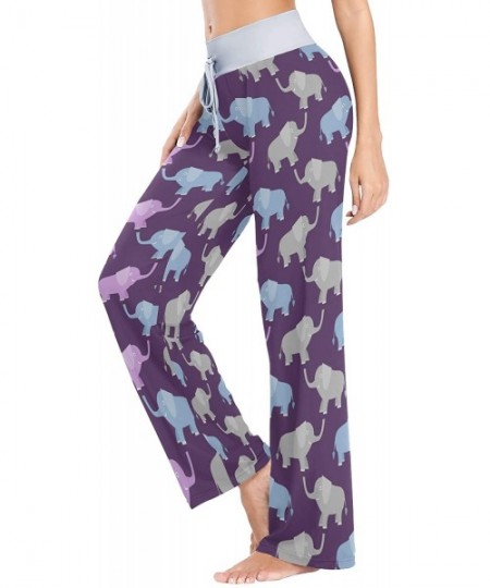 Bottoms Women's Loose Casual Comfy Pajama Pants Drawstring Palazzo Wide Leg Lounge Pants - Color20 - CW197EK397M
