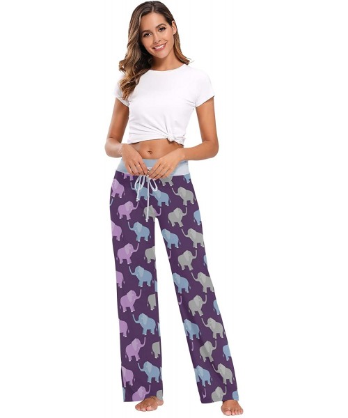 Bottoms Women's Loose Casual Comfy Pajama Pants Drawstring Palazzo Wide Leg Lounge Pants - Color20 - CW197EK397M