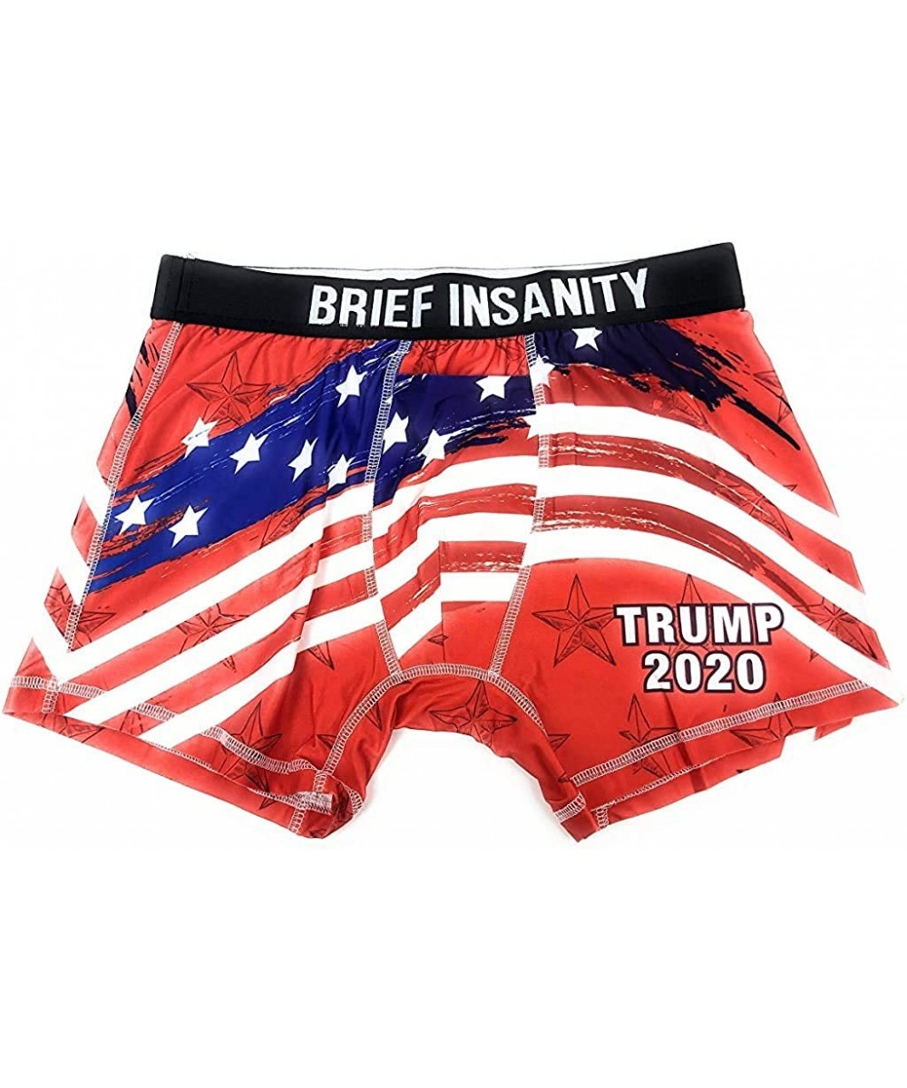 Boxer Briefs Trump 2020 American Flag Patriotic Election Boxer Briefs Underwear - CW1962Q742Y