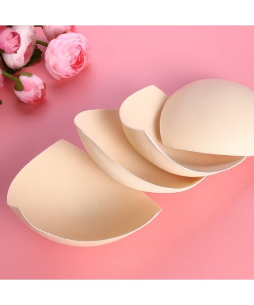 Accessories 3 Pair Womens Removable Smart Cups Bra Inserts Pads For Swimwear Sports (Skin Color) - CY182X3YCW4