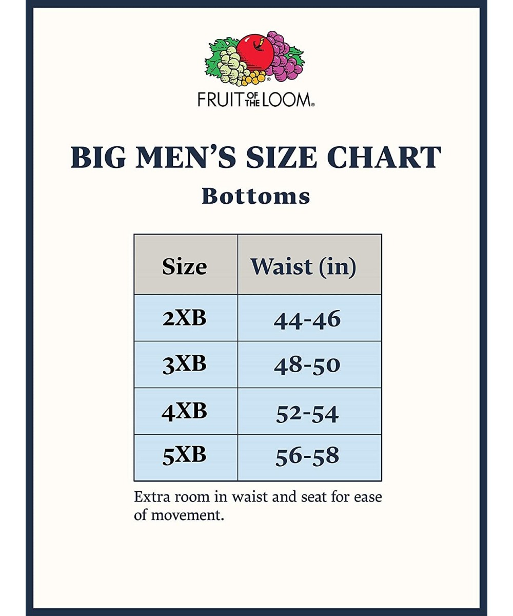 Men's Big and Tall Tag-Free Underwear & Undershirts - Big Man - Knit ...