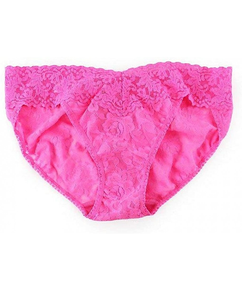 Panties Signature Lace V-Kini- Small- Fiesta Pink - CD199LHDHDR