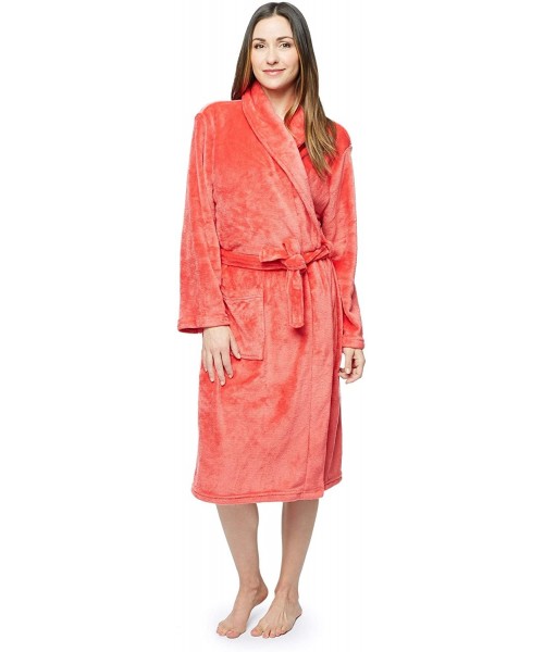 Robes Women's Microplush Bath Robe- X-Large- Cayenne - CE18QM7UH2Q