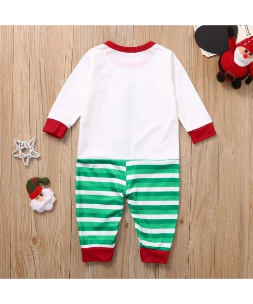 Sleep Sets Family Christmas✿ Children Kids✿ Striped Printed Top+Pants Xmas Family Clothes Pajamas - Toddler Kid - C3192ZKO2CC