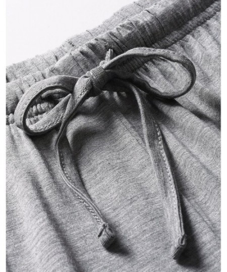 Bottoms Women's Knit Capris Sleepwear - Light Gray - CE18G450IA8