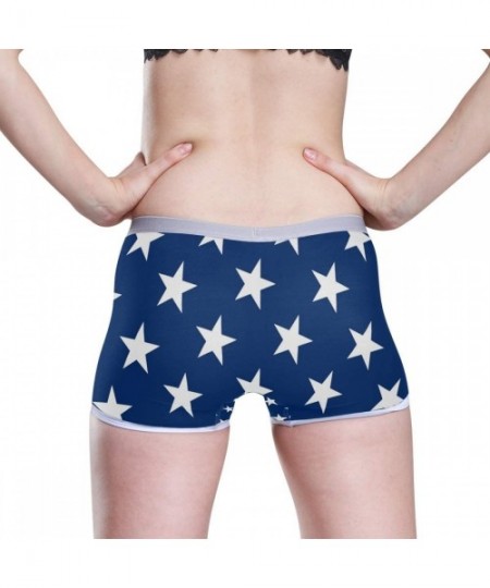 Panties Boyshort Panties Women's St Patrick's Day Shamrock Soft Underwear Briefs - American Star Flag - CI18SU0C963