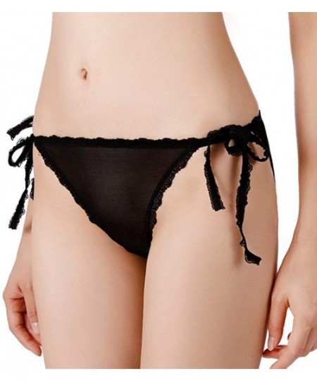 Thermal Underwear Plus Size Sexy Women Lace Flowers Briefs-Low Waist Underwear Panties G-String Lingerie Thongs Underpant - B...