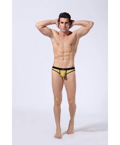 Briefs Men's Soft All Mesh Knit Thongs Underwear - Mix 5 - C918ADRUOQS