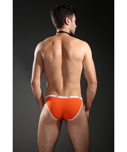 Briefs Mens Briefs Soft and Comfortable Nylon Low Waist Swim Underwear - Rose & Orange & Blue - CD18CO2E4OD