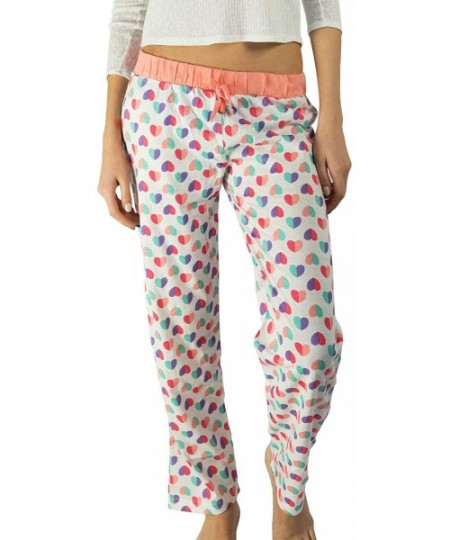Bottoms Ladies Pajama Shorts/Pants- 100% Cotton PJ for Women- Pack of 3 Sleep Wear - Seahorse- Owls- Hearts - CN193845X66