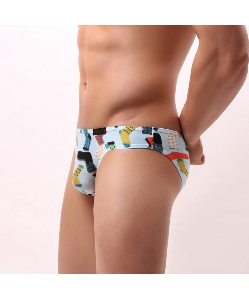 Boxer Briefs Men's Underwear- Men Elastic Soft Boxer Briefs Shorts Bulge Pouch - Blue-k - CI192UDX3CQ