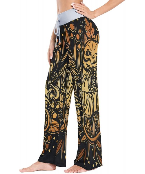 Bottoms Women's Fashion Yoga Pants Palazzo Casual Print Wide Leg Lounge Pants Comfy Casual Drawstring Long Pajama Pants - Mys...