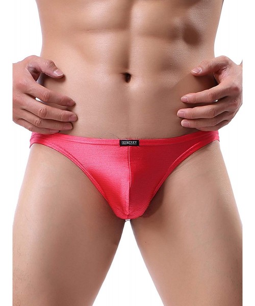 Bikinis Men's Cheeky Underwear Mens Pouch Bikini Panties Sexy Branzilian Back Briefs - 4 Pack - CB18L0IILOZ