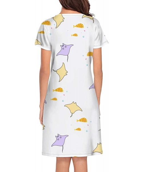 Nightgowns & Sleepshirts Women's Sleepwear Tops Chemise Nightgown Lingerie Girl Pajamas Beach Skirt Vest - White-60 - CD197HH...
