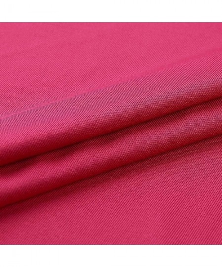 Tops Cross Shoulder T-Shirt- Ladies Casual Irregular Short Sleeve Blouse top - Hot Pink - C11944S0MQN