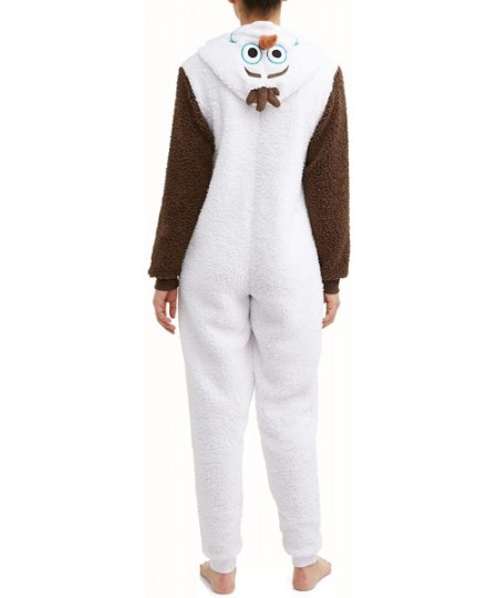 Sets Women's Frozen Olaf Snowman Sherpa Union Suit One Piece Pajama Set - CG18SAES5KT