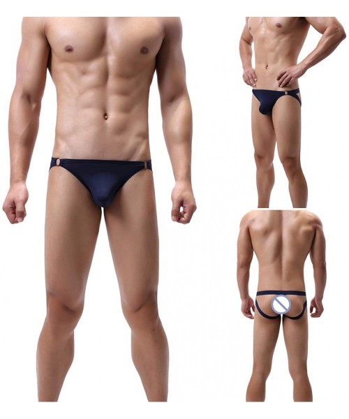 G-Strings & Thongs Men's Thongs Underwear T-Back See Through Mesh Bikini Underwear - 4-pack-04 - C3193NA4NE8
