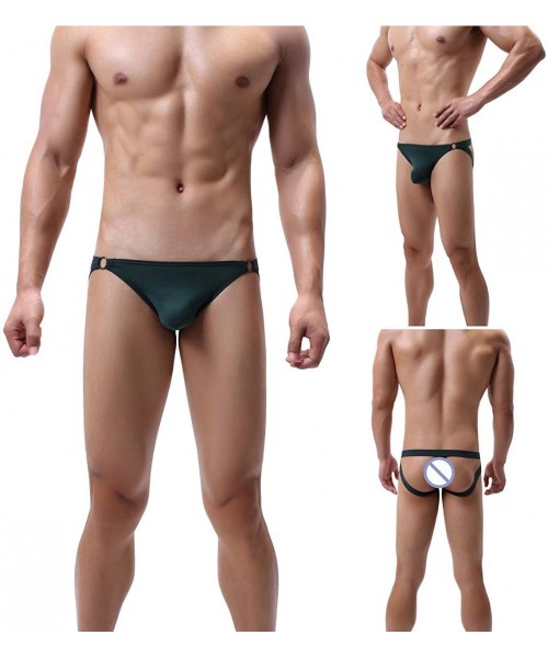 G-Strings & Thongs Men's Thongs Underwear T-Back See Through Mesh Bikini Underwear - 4-pack-04 - C3193NA4NE8