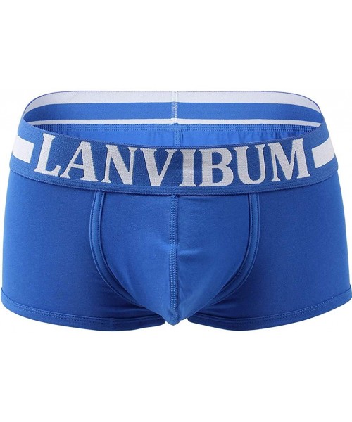 Boxer Briefs Mens Underwear Sexy Boxer Briefs Shorts Bulge Pouch Underpants - Blue - CF18TU669UR