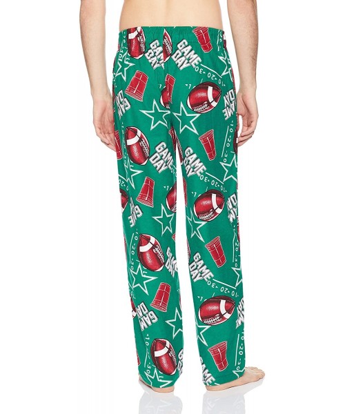 Sleep Bottoms Men's Flannel Pajama Pant - Game Day Print - C918DQK5QS0