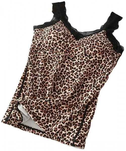Thermal Underwear Womens Vest Warm Fleece Print Winter Sleeveless Tank Tops - 2 - CQ192O9LUA9