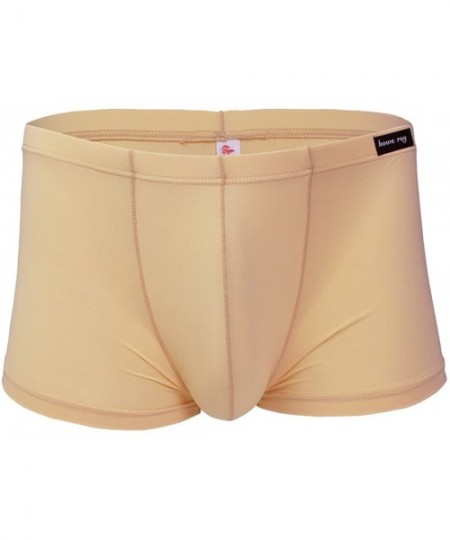 Boxer Briefs Men's Smooth Soft Classic Boxer Briefs U Convex Shorts Underwear - Nude - CI18C4O6CHS