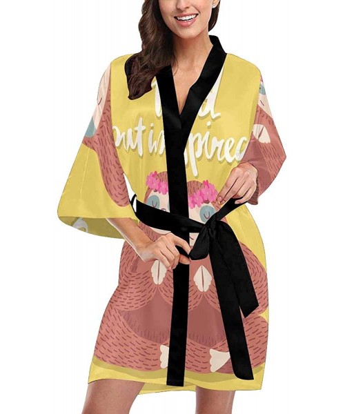 Robes Custom Cute Heart Elephants Women Kimono Robes Beach Cover Up for Parties Wedding (XS-2XL) - Multi 3 - CY190ASY777