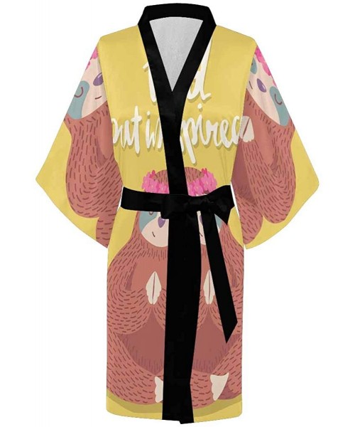 Robes Custom Cute Heart Elephants Women Kimono Robes Beach Cover Up for Parties Wedding (XS-2XL) - Multi 3 - CY190ASY777