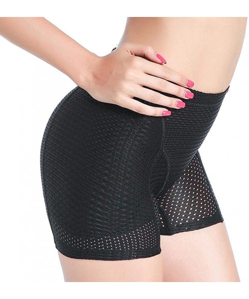 Thermal Underwear Women's Breathable Butt Lifter Lace Boyshort Panties Shapewear- 1PC - Black - CF1950RUM0U