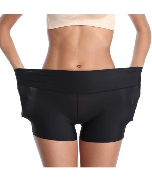 Panties Seamless Boyshort Panties for Women Smooth Slip Short Panty Boxer Briefs - Black-116 - C618NT9UK3A